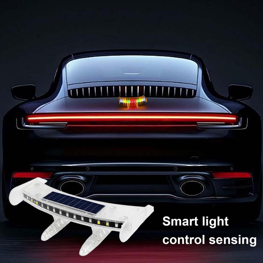 Tail Light For Vehicles All-Weather Automotive Lamp Solar Powered Tail Light For Car For Sedan Truck RV Night Riding Commuting