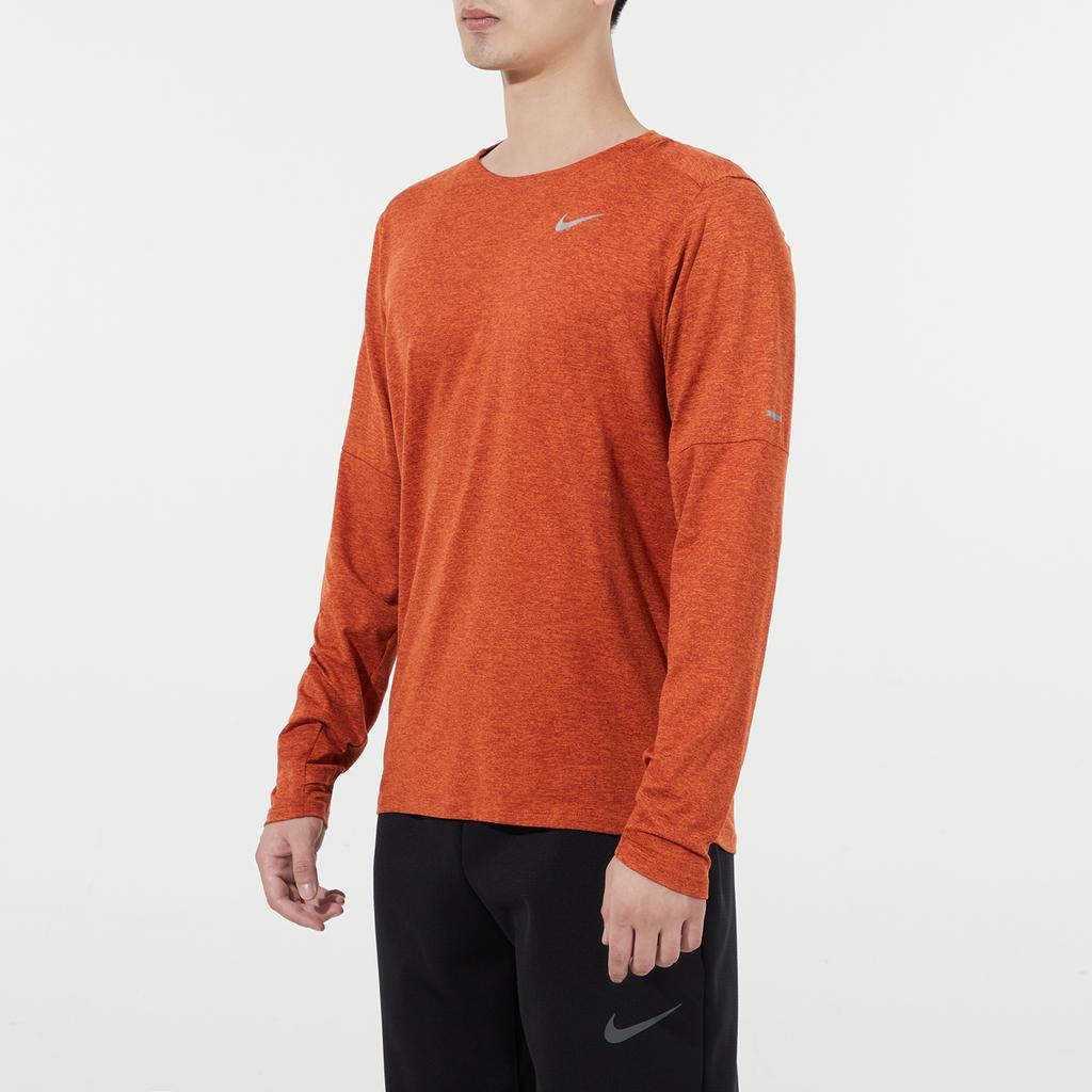 Nike T Shirts Men's Orange Red Crew Neck Moderate Straight Fit DD4755-670