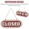 Double Sided Business Door Sign with Rope Wooden Open and Close Sign Business Door Hanging Tag for Store Door Window