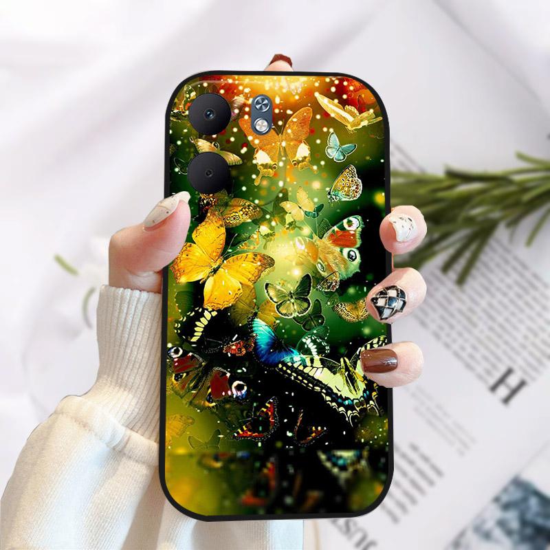 Чехол для OPPO A5X Модный Рисунок Черный Мягкий Силиконовый Чехол из ТПУ для OPPO A5X 5G CPH2733 OPPOA5X 4G CPH2725 Задняя Крышка Shell Capa