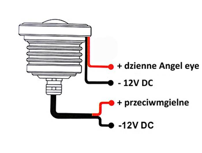 DRL COB LED angel eye дневные ходовые огни, средние 6,5 см, 12 В для бездорожья