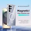 For Samsung Galaxy S25 Ultra Case Compatible with MagSafe Anti Scratch Clear TPU PC Phone Back Cover