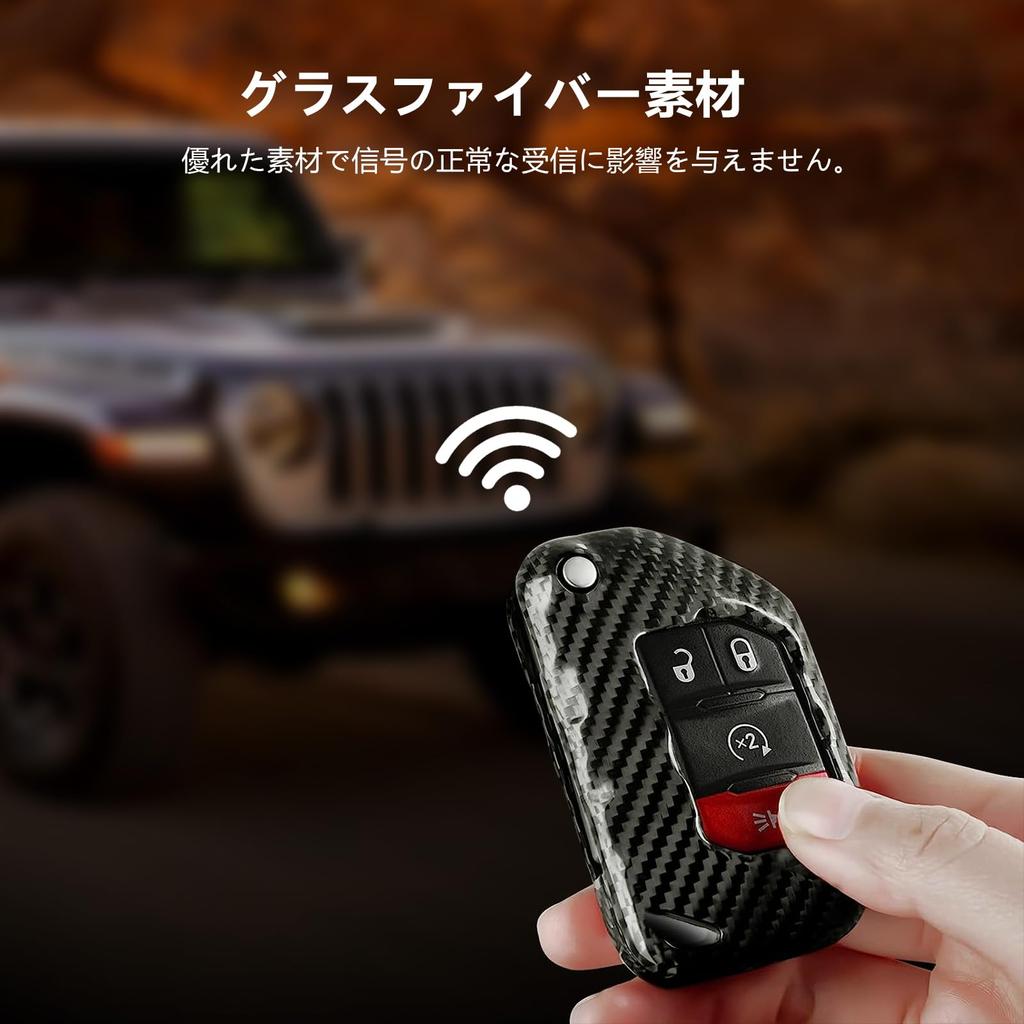 [T-carbon]Чехол для ключа из настоящего стекловолокна для Jeep, Защитный чехол для ключа, подходит для Jeep Makita JLJLURubiconSaharaJLUGladiatorJT Remote Control Key Accesso