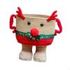 Christmas Deer Basket Desktop Storage Friend Gift Snack Toy Container Xmas Decoration Table