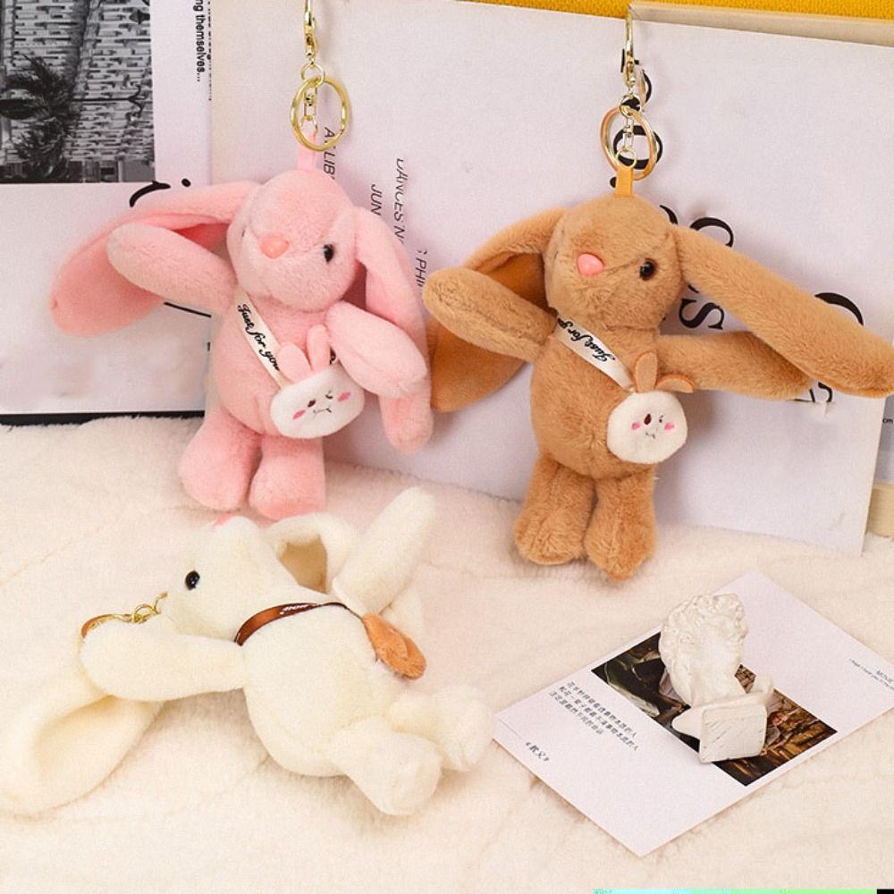 Подвеска плюшевый кролик куклы большие уши автомобильный брелок модный кролик плюшевый брелок ювелирные изделия аксессуары