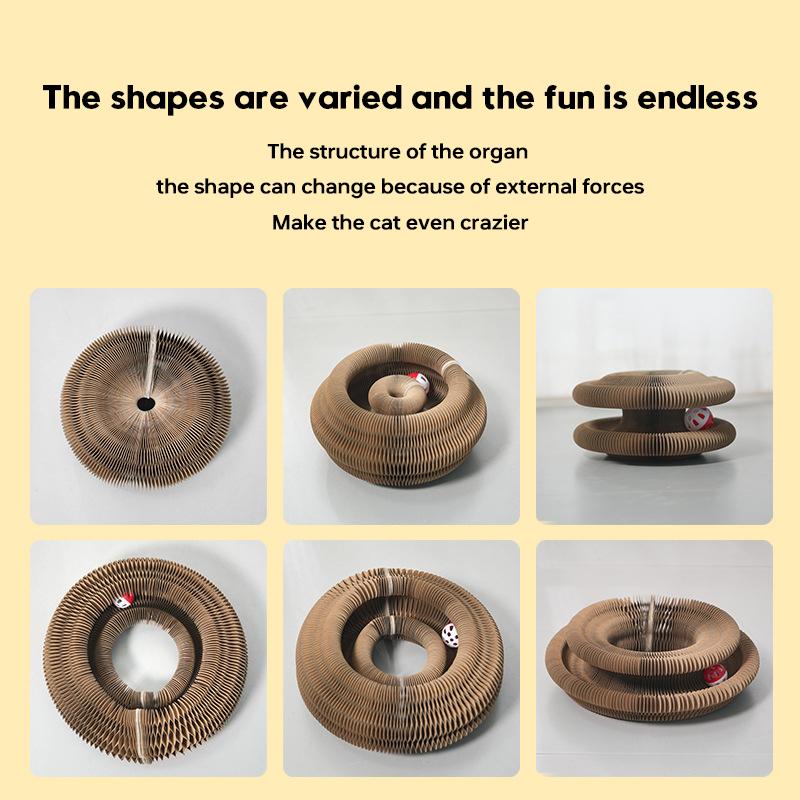 Волшебный орган, игрушка для кошек, когтеточка для кошек, когтеточка, круглая гофрированная когтеточка, игрушки для кошек, шлифовальные коготки, аксессуары для кошек