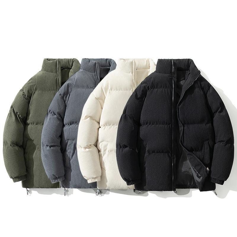 Мужская куртка из хлопка с воротником-стойкой, универсальная, утепленная, повседневная, теплая, хлопковая куртка, модный бренд