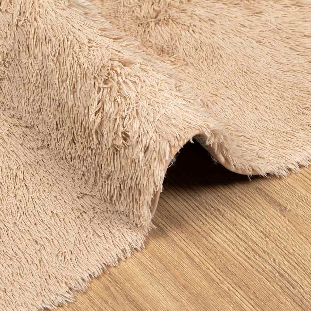 Shaggy Rug High Pile NAVARRA Beige 60 x 100 cm Polyester