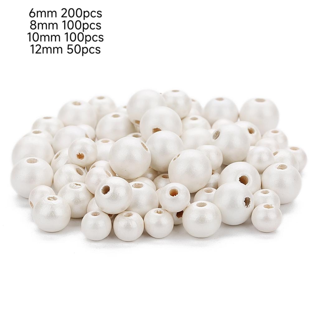 Louleur Natural Wooden Beads Round Natural Stripe Beads Spacer Colorful Loose Spacer Wood Beads For Jewelry Making Bracelet