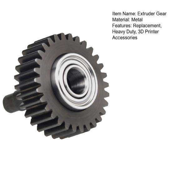 Замена шестерни экструдера Совместимая для K1C для Ender3 V3 3D-принтера Сверхпрочная металлическая редукторная шестерня Детали и аксессуары для экструдера 3D-принтера