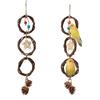Three Rings Swing Bird Toy Birdcages Hangable Perch Toy Cage Decors Budgies Chewable Toy Macaws Pecking Toy