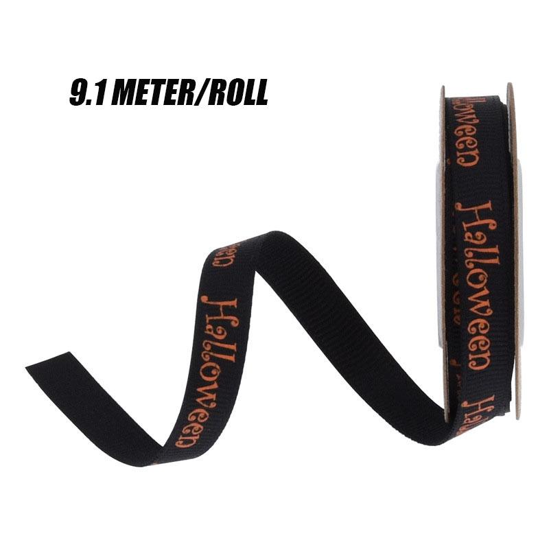 5/10 ярдов 10/15/25 мм хэллоуин украшения Grosgrain лента напечатанная хэллоуин лента для свадьбы рождественское украшение DIY обертка