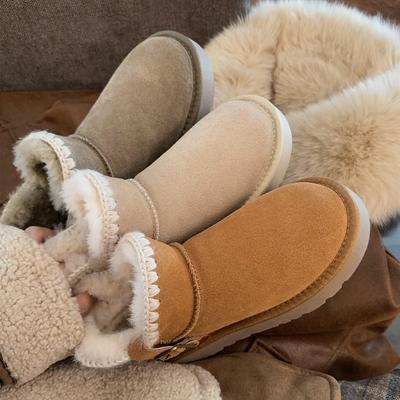 Женская модная легкая обувь на мягкой подошве, увеличивающая рост, зимние теплые меховые ботинки-дутики, на бархатной подкладке, нескользящие, повседневные спортивные хлопковые ботинки