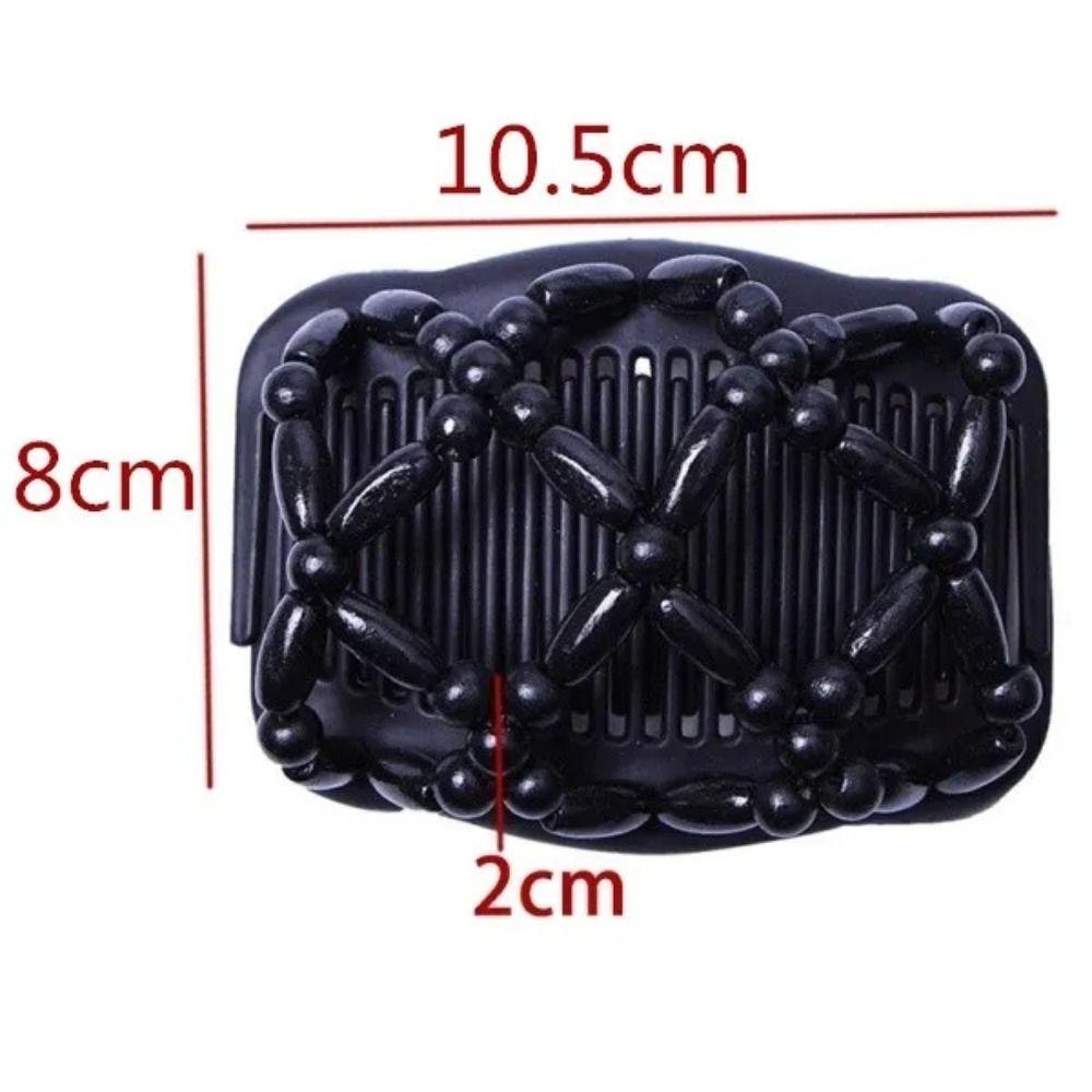 Изысканные бусины гребни для волос смоляной магический гребень заколка для волос бисерный двойной ряд гребень для женщин леди девушка