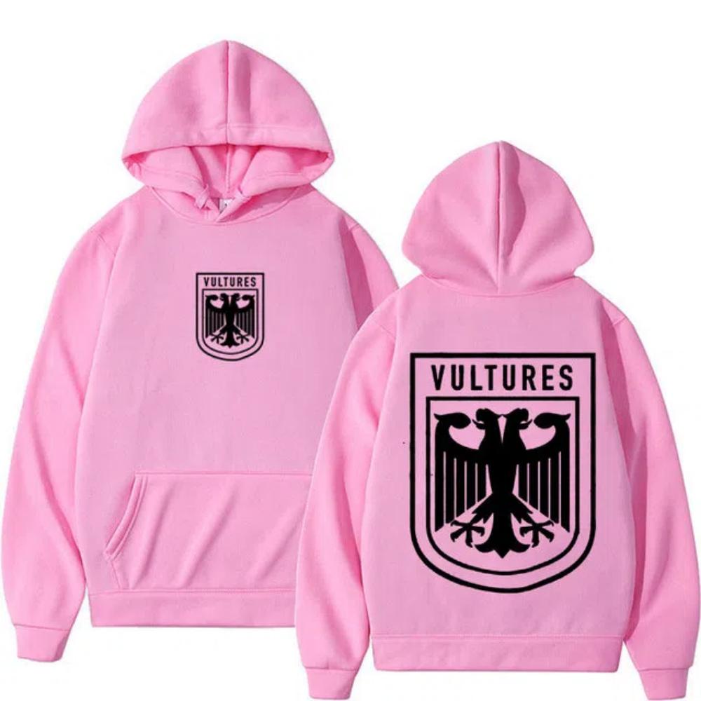 Толстовка с логотипом рэпера Канье Уэста Vultures для мужчин и женщин в стиле хип-хоп, винтажные пуловеры, толстовка с капюшоном, повседневная флисовая толстовка, уличная одежда