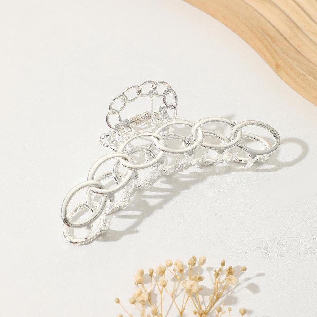 Korean Style Elegant Metal Hair Claw Clip for Women - Shark Claw Design