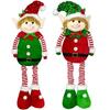 Stretchable Plush Doll Ornament Adjustable Height Telescoping Plush Figure Christmas Decoration for Living Room Bedroom