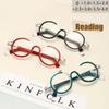 Round Reading Glasses Round Frame Spring Leg Anti-Blue Light Glasses Ultra Light Resin Hyperopia Optical Frame Eyewear