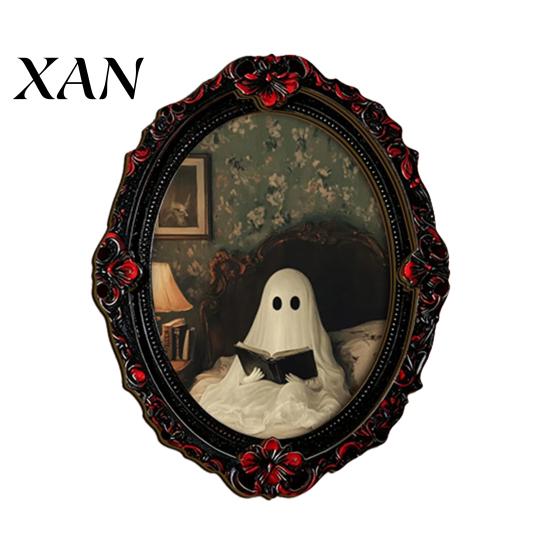 Gothic Style Holiday Gifts Halloween Ghost Refrigerator Magnet, Retro Fridge Magnets, Oval Picture Dark Aesthetic Home Decorations Frame Magnetic