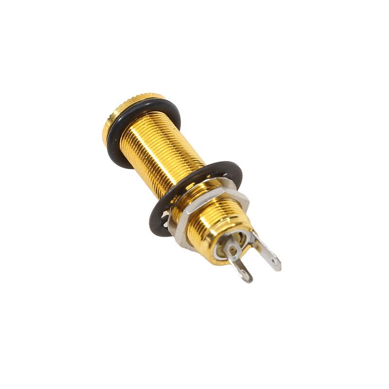 Electric Bass Guitar Straight Ribbed Tube Output Jacks Cylinder Input Kack Socket Guitar Parts