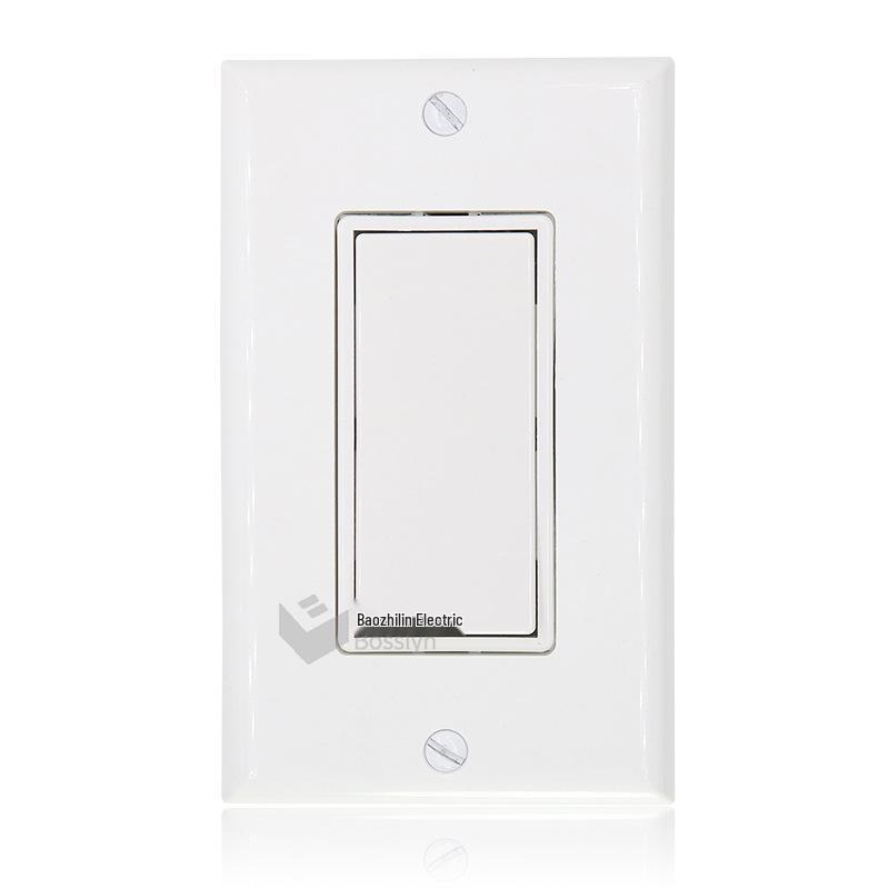 North American Style Single Gang Flush Mount Rocker Switch - UL Standard Wall Light Switch