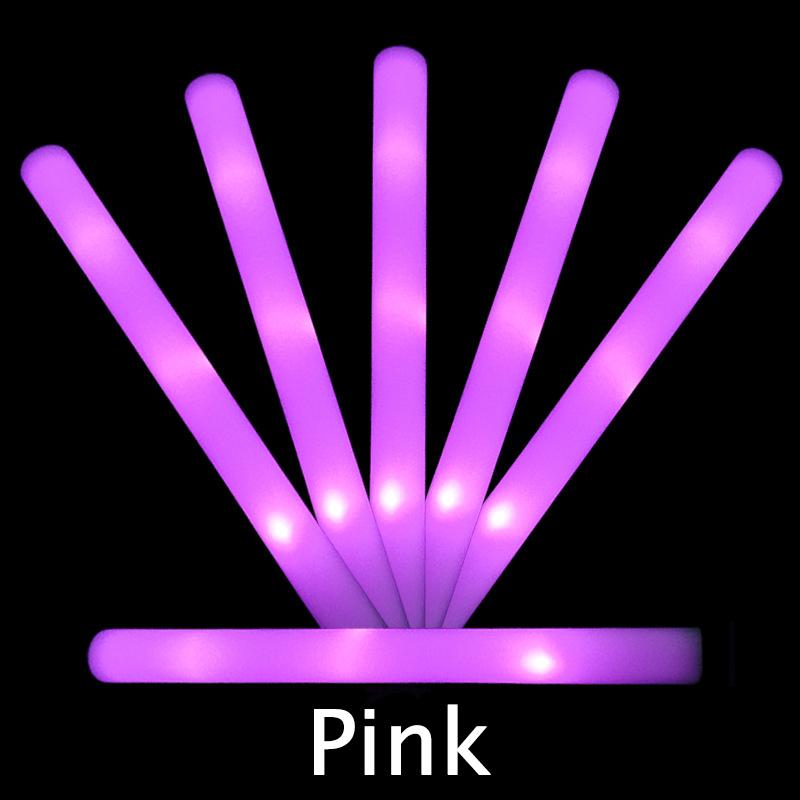 50Pcs LED Glow Sticks Music Festival Birthday Wedding Party Luminous Foam Rod Sticks Colorful Party Decoration Supplies