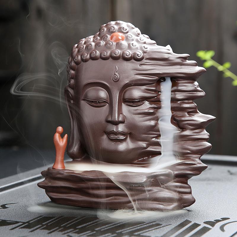 Курильница с обратным потоком, креативная керамическая настольная декоративная печь для ароматерапии, ветрозащитный держатель для благовоний