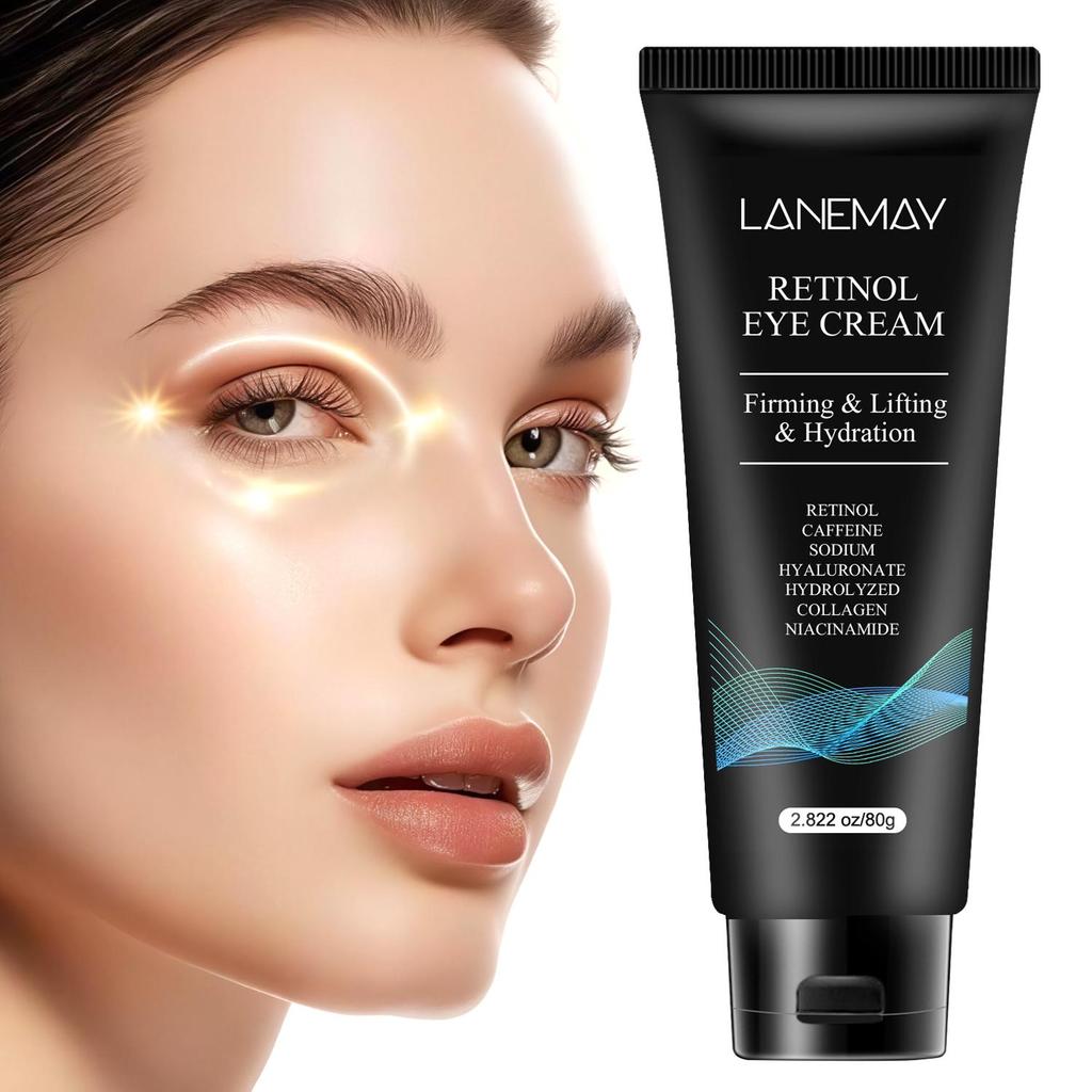Retinol Eye Cream-Firming & Lifting-Puffiness Brighten Skin-Reduces Dark Circles--Deep, Lsting Moisture-Suitable For All Skin Types, 80g