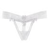Эротические трусики японские Pure Desire Sheer Spliced Hollow Stripes Sweet Bow Knot Perspective Mesh Sexy G-strings Panties Underwear