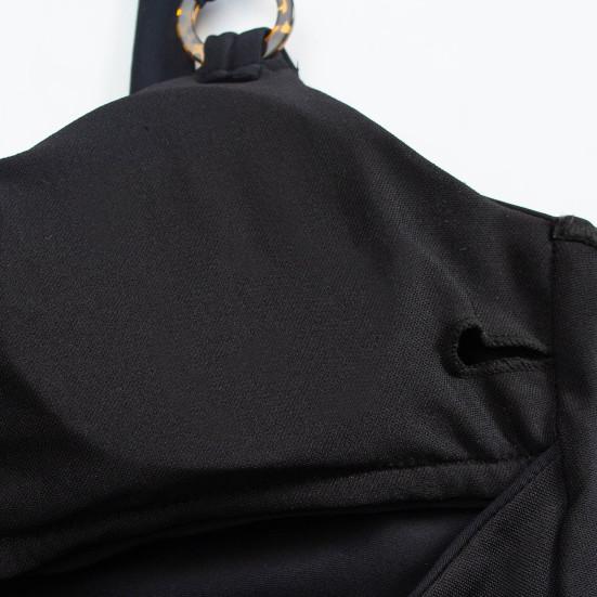 Женский монокини с подкладкой на косточках, однотонный, с квадратным вырезом, слитный купальник для пляжного отдыха