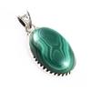 Ювелирный кулон из натурального стерлингового серебра 925 пробы с натуральным малахитом 1,3 дюйма o2l69