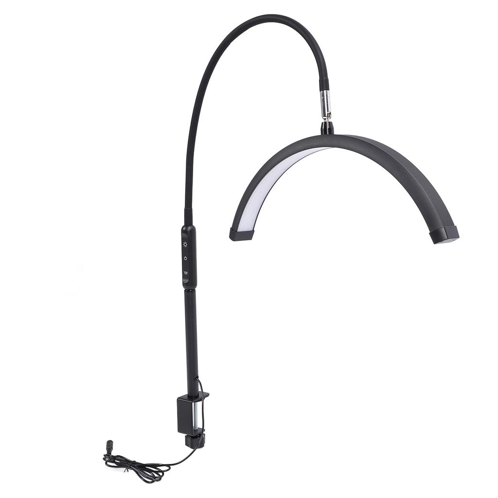 Half Moon Shape Eyelash Lamp Portable LED Beauty Table Nail Desk Lamp with Clamp for Eyelash