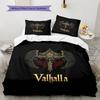 Viking battle axe  Pattern Bedding Quilt Set Quilt Cover Pillowcase Home Decoration  Gift (1 * duvet cover + 2 * pillowcase, without core)
