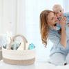 Корзина для хранения подгузников с съемными перегородками и хлопковым шнуром для организации детской комнаты