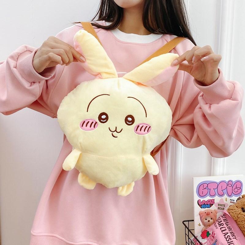 Плюшевый рюкзак в виде кролика Чиикавы Хачиварэ, милый мультяшный рюкзак для путешествий для девочки