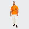 Puma X Pronounce Geometric Pattern Half-Zip Short Sleeve Shirt Unisex Tops Bright-Orange 532153-29