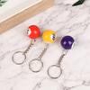 Mini Billiards Shaped Keyring Assorted Colorful Billiards Pool Ball Keychain