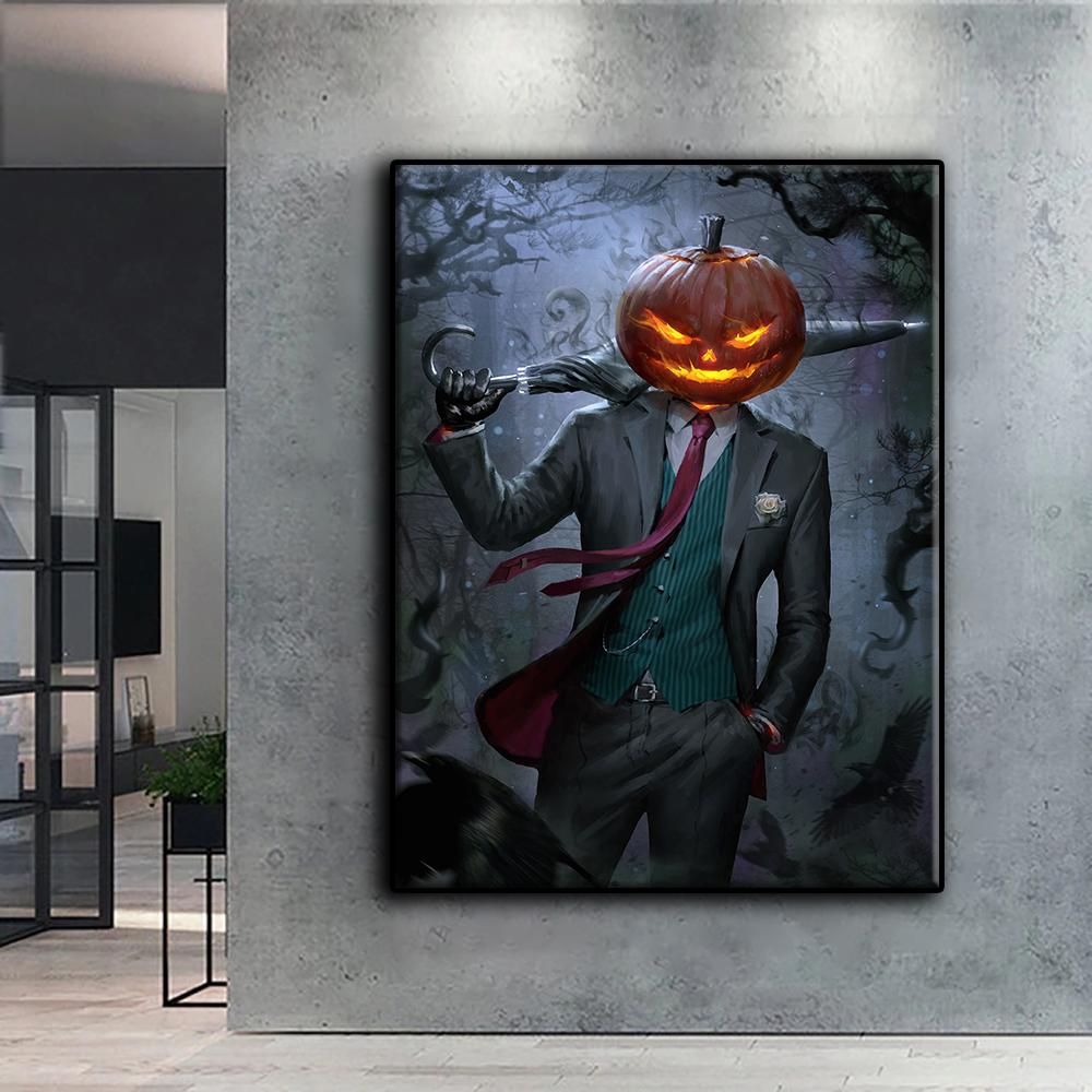 5D Diy Алмазная картина Хэллоуин Страшная голова тыквы Человек Вышивка крестиком Полный Алмазная вышивка Мозаика