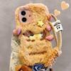 Мультяшный милый плюшевый чехол для телефона с таксой и шнурком для iPhone 16 Pro Max
