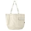 3066 Round Bottom Plain Large Capacity Tote Bag SN Medium Recycled Cotton [Rootote] (Ivory)