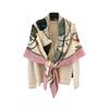 NINA SOLOR Holiday Carriage Silk Wool Blend Scarf Shawl