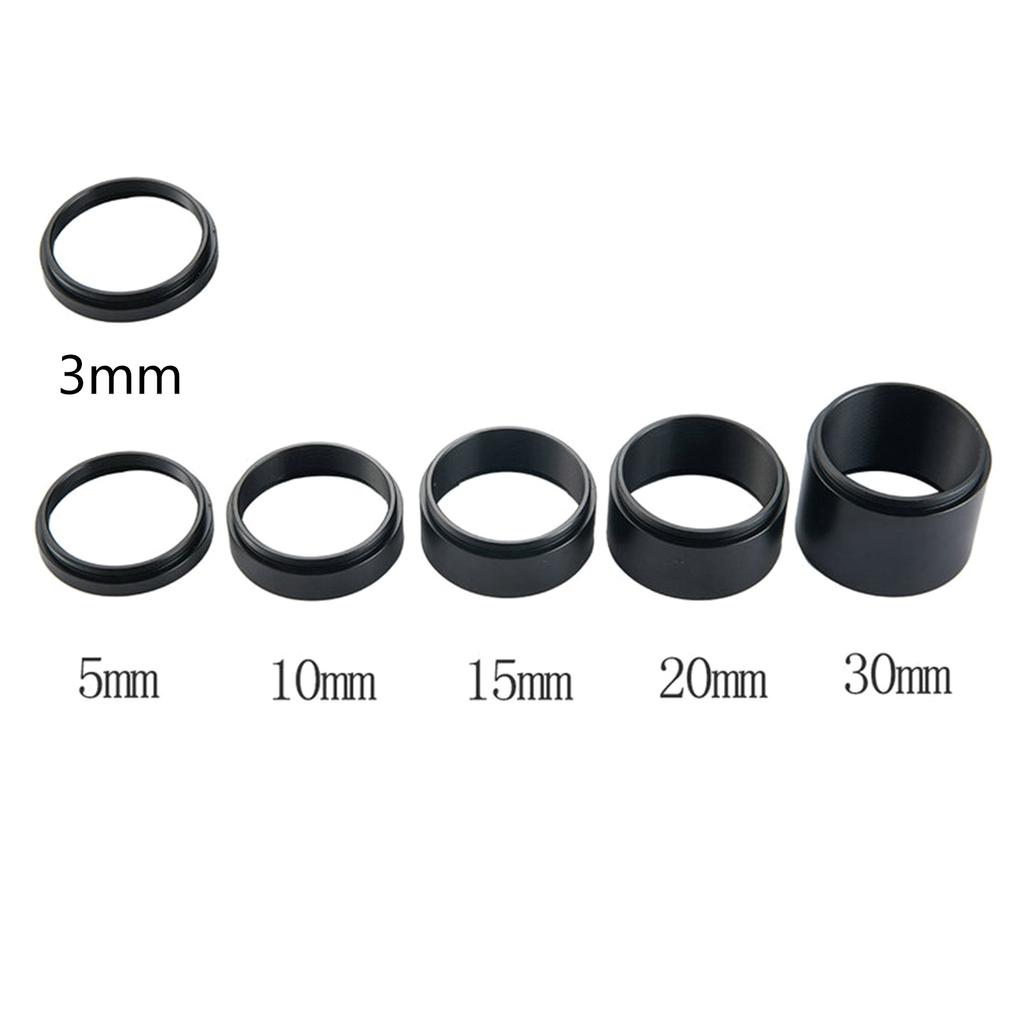 Versatile T2 Extension Tubes 3mm 5mm 7mm 15mm 20mm 30mm M42x0.75 On Both Sides for Astrophotography