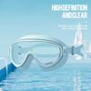 Очки для плавания с большой оправой, трехслойные линзы, водонепроницаемые, нескользящие, противотуманные очки для плавания для взрослых, очки для плавания унисекс