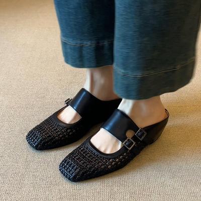 5,5 см увеличение внутренней высоты кожаная сумка с пряжкой голова сандалии универсальные повседневные плетеные полые уличные шлепанцы