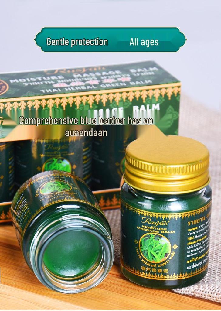Тайский зеленый травяной бальзам Rasyan Siam Original, 20 г, Набор из 3 флаконов, Оригинальный и защита от подделок.