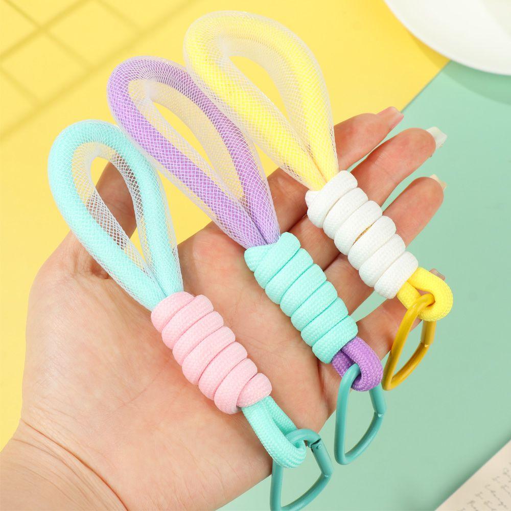Color Keycord Hanging Trousers Accessories Braided Strips Mesh Landyard Lanyard Phone Strap