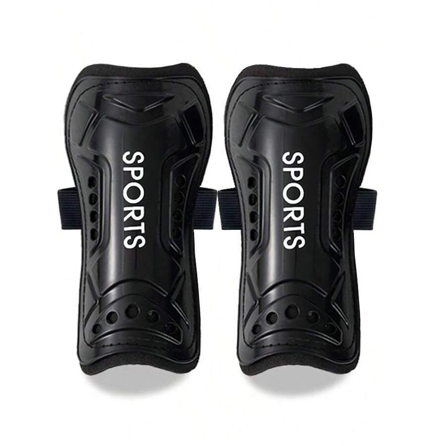 1 Pair of Football Shin Guards Calf Protectors Anti-Collision Baffles with Straps Dedicated for Football 1