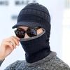 1 шт. Мужская термо-шапка для лыж с флисовой подкладкой, шапка с ушками для зимнего катания на велосипеде, активного отдыха на природе, теплая бини, идеально подходит для Рождества
