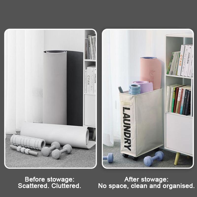 Складная корзина для белья, корзина для грязного белья, органайзер для одежды, корзина для хранения вещей для йоги, коробка для домашнего ассортимента с колесами, корзина для белья