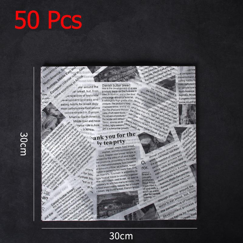 LMETJMA 50Pcs Premium Deli Paper Sandwich Wrapping Paper Greaseproof Non-stick Parchment Paper Baking Paper For Bread Pizza JT69